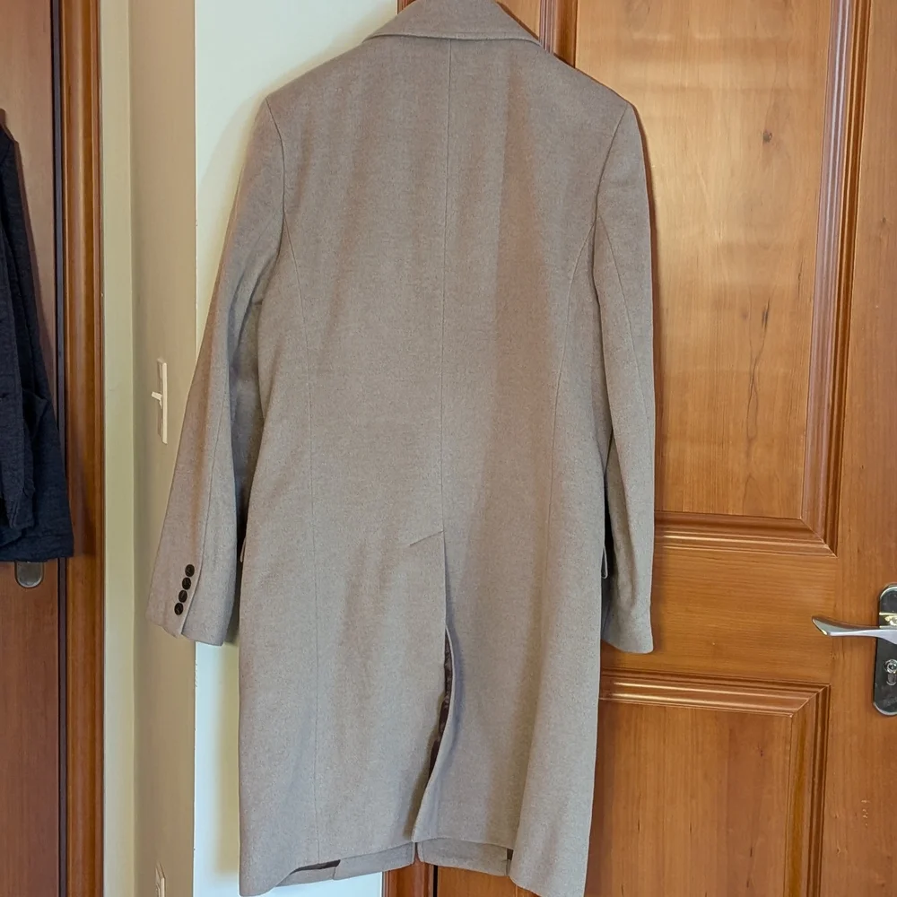 J. Crew Wool/Cashmere Rivington Tan Overcoat 38R - Picture 2 of 9